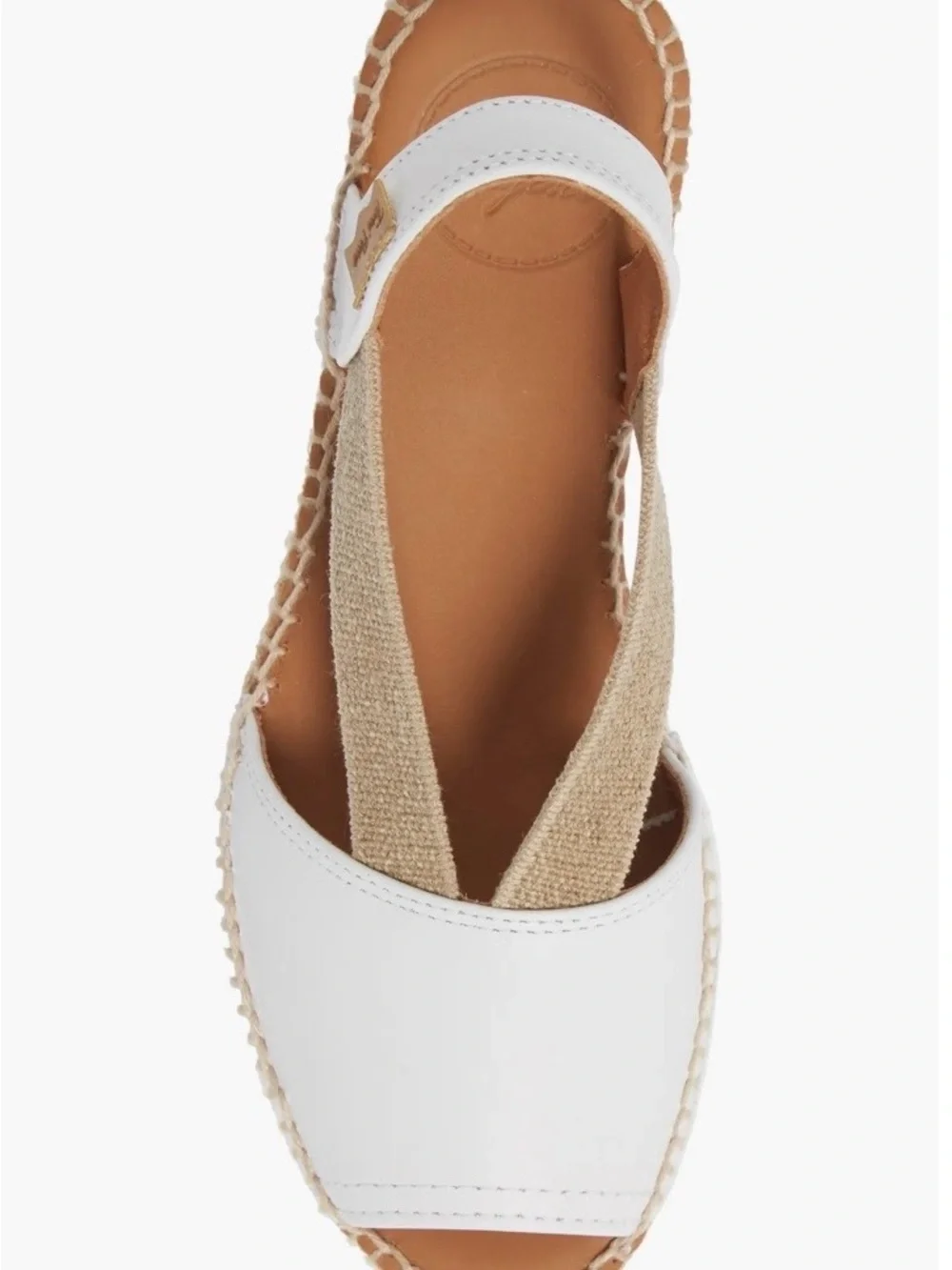 Toni Pons Etna Espadrille Sandals White Leather NWOT